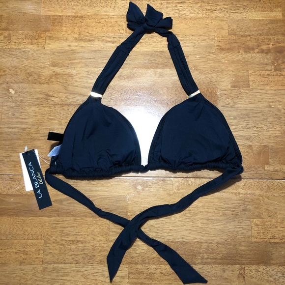 LA BLANCA NWT Women’s Halter Bikini Top  34D, 38D - Picture 5 of 11